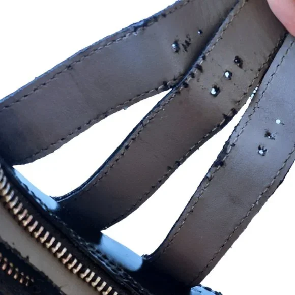 Doctor Martens extremely rare Agyness Deyn straps platform leather creepers boot